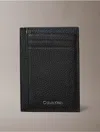 Calvin Klein Men's Foil Embossed Logo Card Case In Black