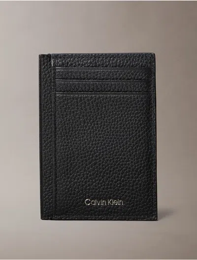 Calvin Klein Men's Foil Embossed Logo Card Case In Black