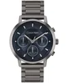 Calvin Klein Men's Gauge Ionic Plated Gray Steel Bracelet Watch, 41mm In Gray