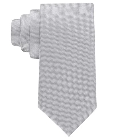 Calvin Klein Men's Georgia Solid Pattern Tie In Silver