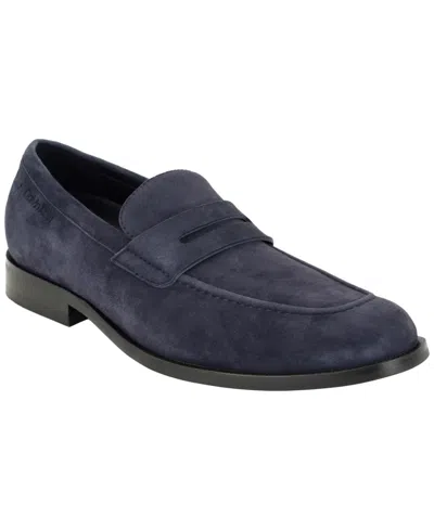 Calvin Klein Gerne Apron Toe Dress Loafers Dark In Blue
