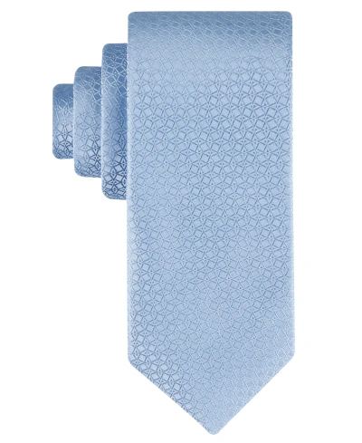 Calvin Klein Men's Grace Geo-pattern Tie In Light Blue