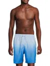 Calvin Klein Core Volley Gradient Stripe Swim Trunks In Light Blue