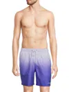 Calvin Klein Men's Gradient Stripe Swim Shorts In Periwinkle