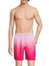 Calvin Klein Men's Gradient Stripe Swim Shorts In Pink