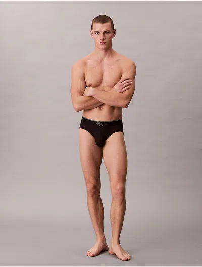 Calvin Klein Men's Graphic Monogram Microfiber Stretch Hip Brief In Multi