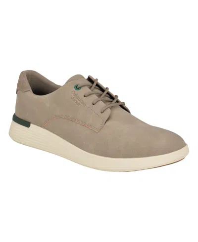 Calvin Klein Men's Gravin Round Toe Lace-up Sneakers In Taupe