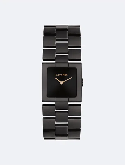 Calvin Klein Men's Grid Link Bracelet Watch In Black