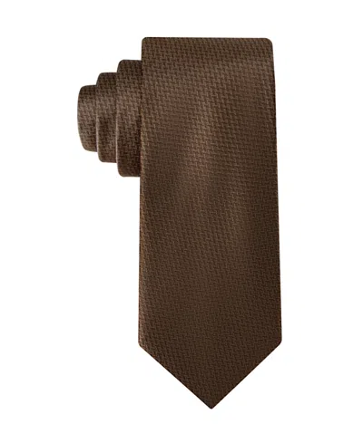 Calvin Klein Men's Harriet Herringbone Tie In Brown