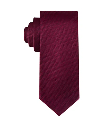 Calvin Klein Men's Harriet Herringbone Tie In Burgundy