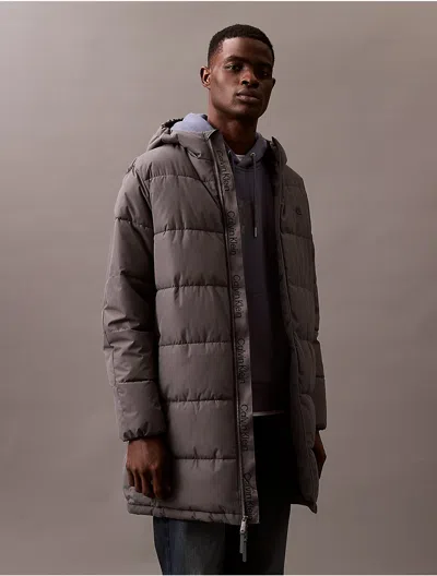 Calvin Klein Men's Heavyweight Hooded Long Puffer Coat