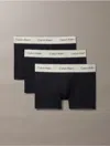 Calvin Klein Men's Icon Cotton Stretch 3-pack Low Rise Trunk In Black