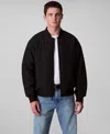 Calvin Klein Men's Hero Bomber Full-zip Long Sleeve Jacket In Black