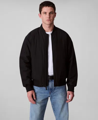 Calvin Klein Men's Hero Bomber Full-zip Long Sleeve Jacket In Black