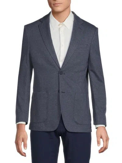 Calvin Klein Men's Herringbone Blazer In Blue