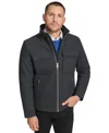 Calvin Klein Men's Hipster Full-zip Jacket With Zip-out Hood In Dark Charcoal