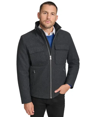 CALVIN KLEIN MEN'S HIPSTER FULL-ZIP JACKET WITH ZIP-OUT HOOD