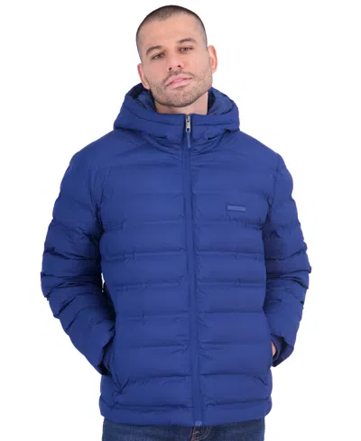 Calvin Klein Men's Hooded Packable Jacket In Blue