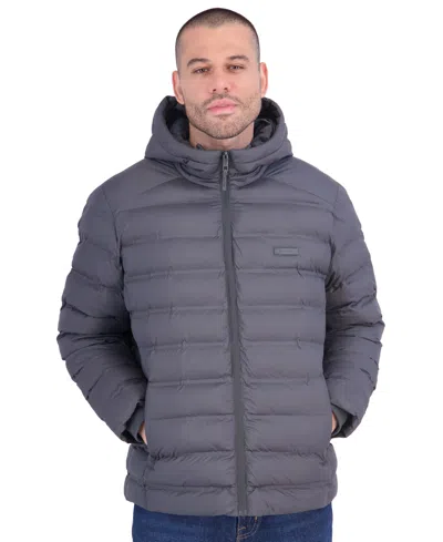 Calvin Klein Men's Hooded Packable Jacket In Blue