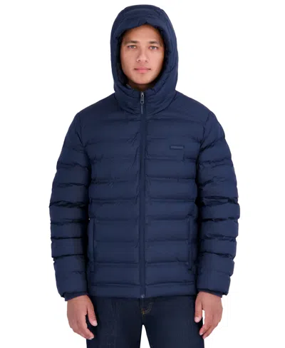 Calvin Klein Men's Hooded Packable Jacket In Blue