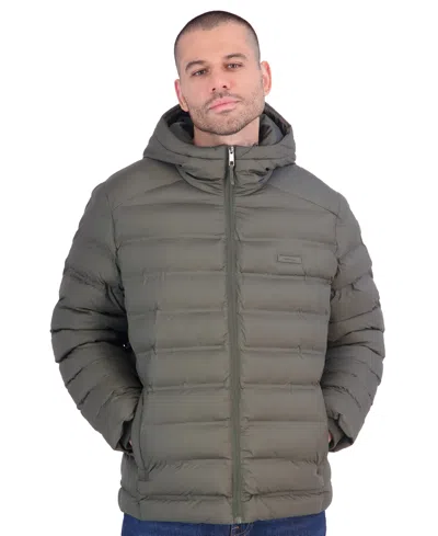 Calvin Klein Men's Hooded Packable Jacket In Gray