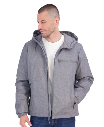 Calvin Klein Men's Hooded Quilted Inner Softshell Jacket In Animal Print