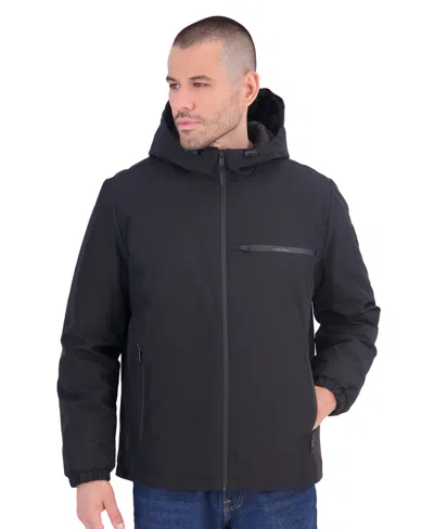 Calvin Klein Men's Hooded Quilted Inner Softshell Jacket In Multi