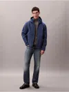 Calvin Klein Men's Hooded Softshell Zip Jacket In Blue