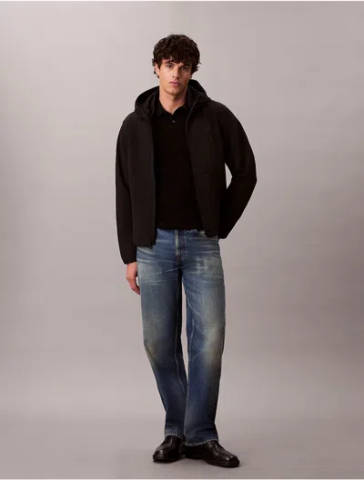 Calvin Klein Men's Hooded Softshell Zip Jacket In Brown