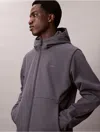 Calvin Klein Men's Hooded Softshell Zip Jacket In Gray