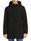 Calvin Klein Men's Hooded Stadium Mid Jacket In Black