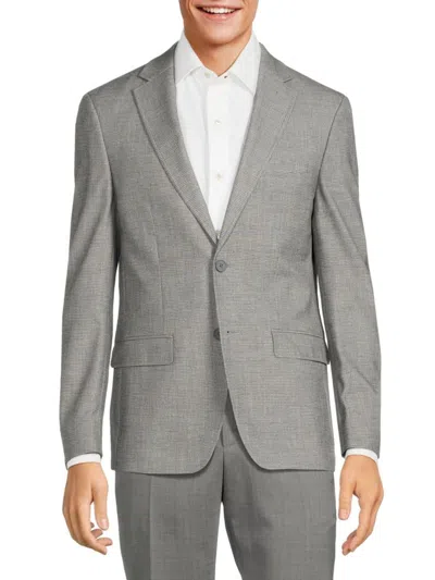 Calvin Klein Men's Houndstooth Slim Blazer In Grey