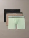 Calvin Klein Men's Icon Active Mesh 3-pack Boxer Brief In Green