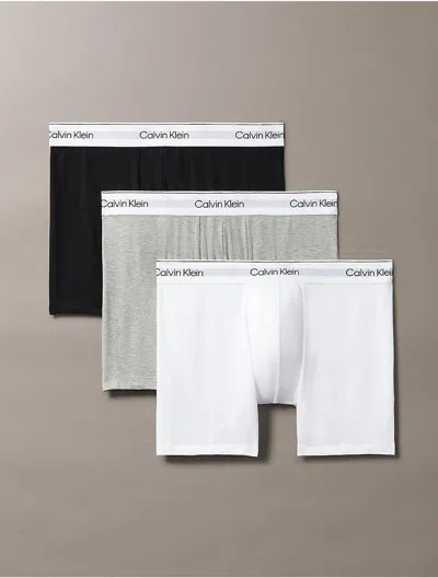 CALVIN KLEIN MEN'S ICON COTTON STRETCH 3-PACK BOXER BRIEF
