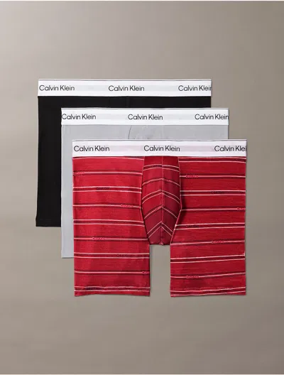Calvin Klein Men's Icon Cotton Stretch 3-pack Boxer Brief In Multi