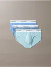 Calvin Klein Men's Icon Cotton Stretch 3-pack Hip Brief In Blue