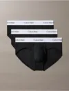 Calvin Klein Men's Icon Cotton Stretch 3-pack Hip Brief In Black