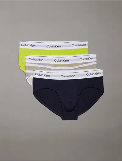 Calvin Klein Men's Icon Cotton Stretch 3-pack Hip Brief In Multi