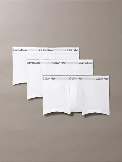 CALVIN KLEIN MEN'S ICON COTTON STRETCH 3-PACK LOW RISE TRUNK
