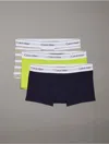 Calvin Klein Men's Icon Cotton Stretch 3-pack Low Rise Trunk In Blue