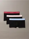 Calvin Klein Men's Icon Cotton Stretch 3-pack Low Rise Trunk In Black