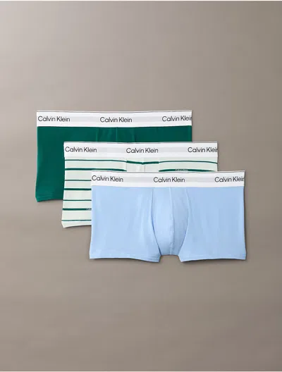 Calvin Klein Men's Icon Cotton Stretch 3-pack Low Rise Trunk In Multi