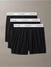 Calvin Klein Men's Icon Cotton Stretch 3-pack Slim Boxer In Black