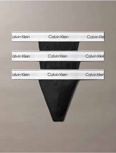 CALVIN KLEIN MEN'S ICON COTTON STRETCH 3-PACK THONG