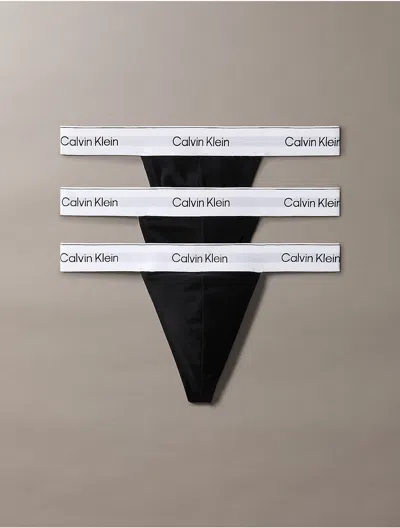 CALVIN KLEIN MEN'S ICON COTTON STRETCH 3-PACK THONG
