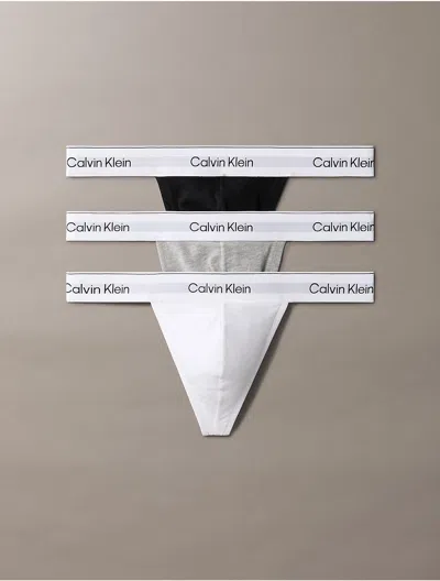 Calvin Klein Men's Icon Cotton Stretch 3-pack Thong In Multi