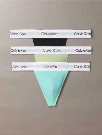Calvin Klein Men's Icon Cotton Stretch 3-pack Thong In Multi