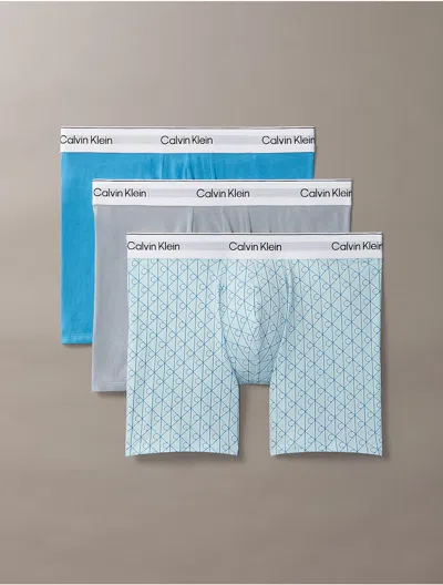 Calvin Klein Men's Icon Cotton Stretch 3-pack Boxer Brief In Blue