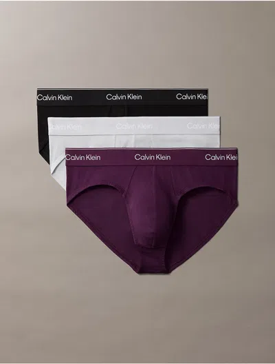 Calvin Klein Men's Icon Cotton Stretch 3-pack Hip Brief In Multi