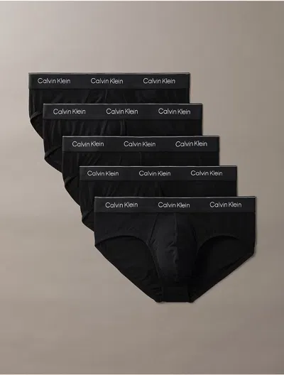 Calvin Klein Men's Icon Cotton Stretch 5-pack Hip Brief In Black
